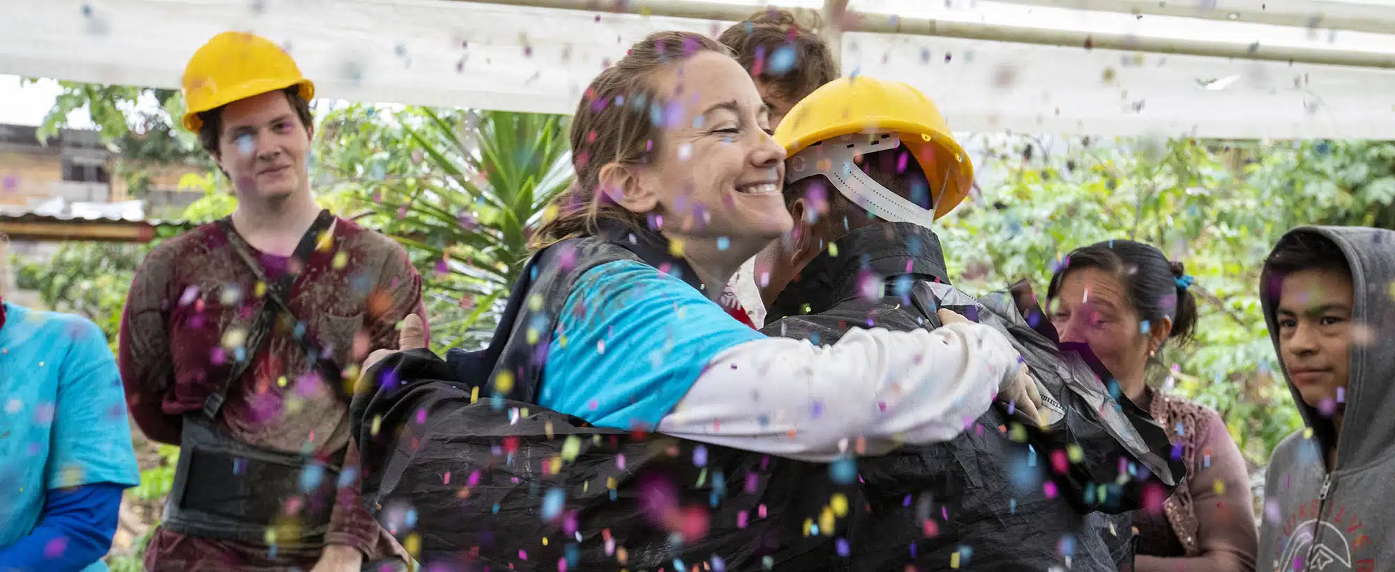 Confetti during finished home build