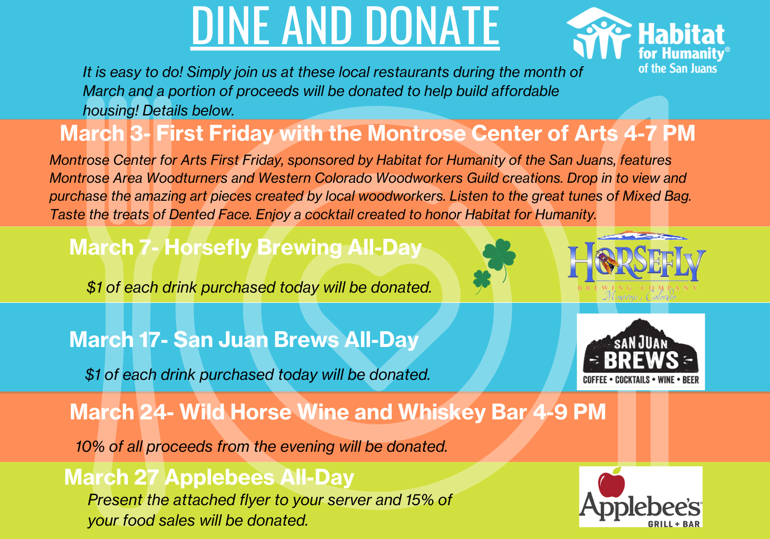 DINE AND DONATE Event Details in Montrose, CO