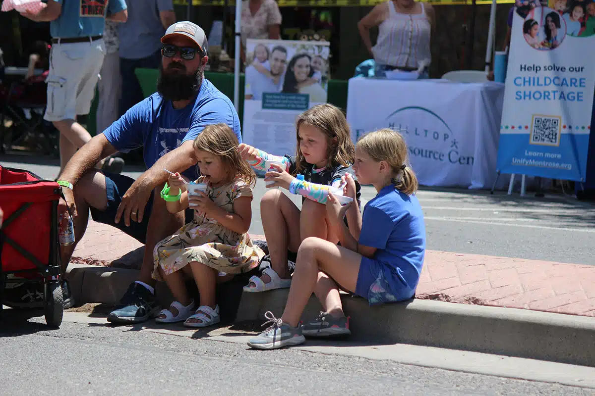 People resting on the curb